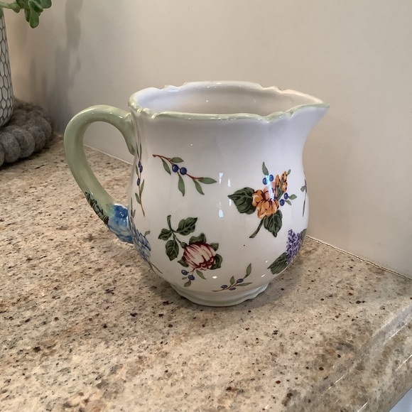 Floral Ceramic Creamer by Vintage Garden Princess House Small Pitcher - Picture 2 of 5